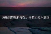 海角网的黑料曝光，网友们陷入震惊