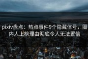 pixiv盘点：热点事件9个隐藏信号，圈内人上榜理由彻底令人无法置信