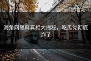 海角网黑料真相大揭秘，吃瓜党彻底炸了