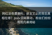 网红深夜遭爆料，欲言又止的背后真相在哪？pixiv全网震动，粉丝们纷纷围观内幕揭秘
