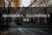 海角网黑料曝光，网友们的情绪愈发高涨