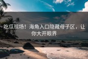 吃瓜现场！海角入口隐藏母子区，让你大开眼界