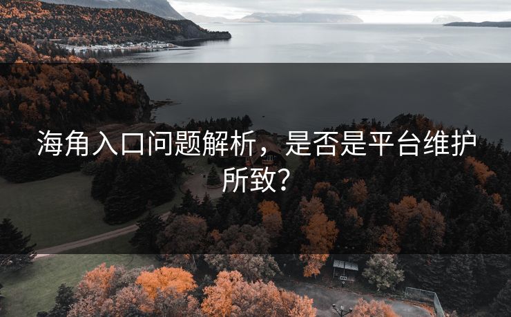 海角入口问题解析，是否是平台维护所致？