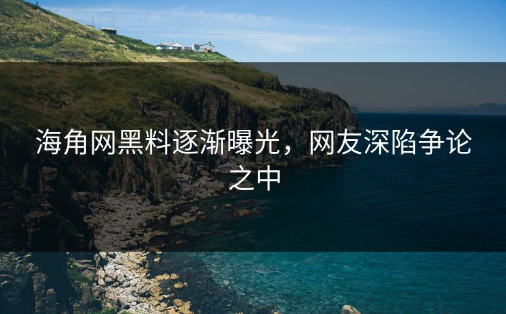 海角网黑料逐渐曝光，网友深陷争论之中